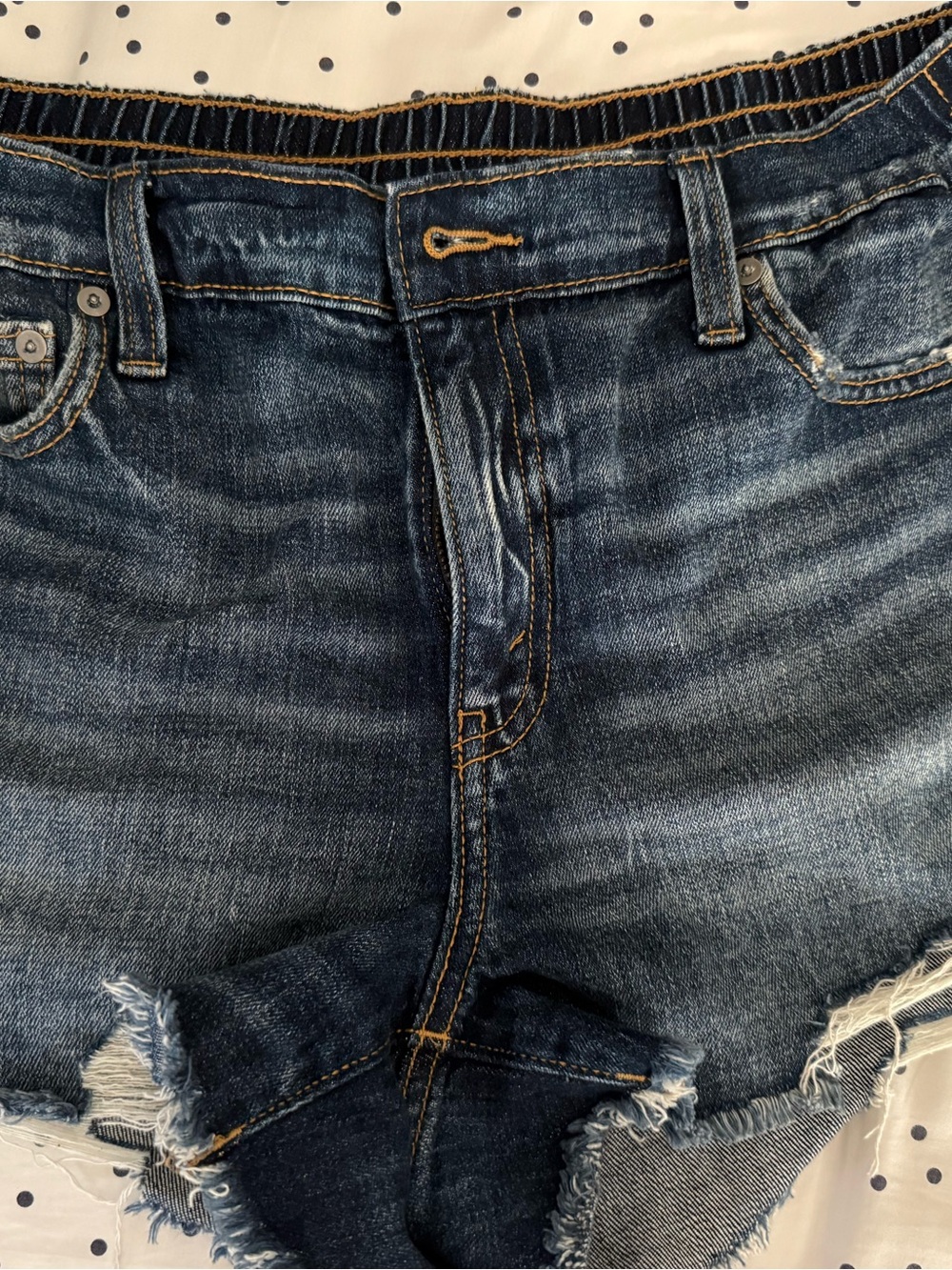 Aerie women’s  Dark Blue Distressed Jean Shorts
